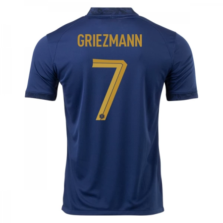 Billiga Fotbollströjor Frankrike Griezmann 7 Hemma tröja WM 2022 Kortärmad